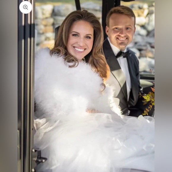 Jocelyn Fifi Feather Bolero - White - S - Picture 6 of 9